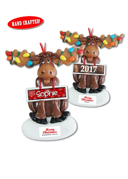 Personalized Moose Ornament from Danbar Distribution